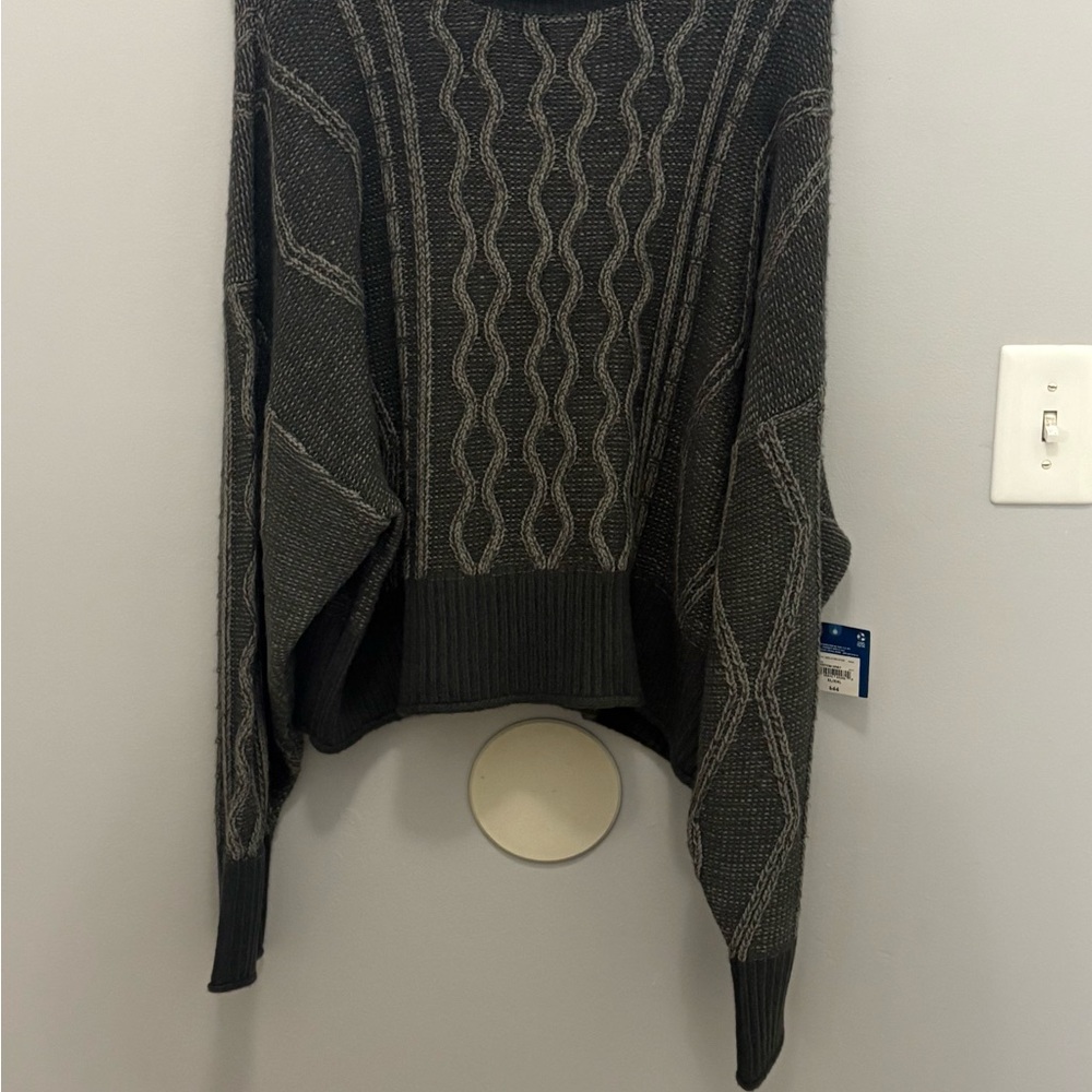Arizona Jean Company Charcoal Cable Knit Sweater - Picture 2 of 5